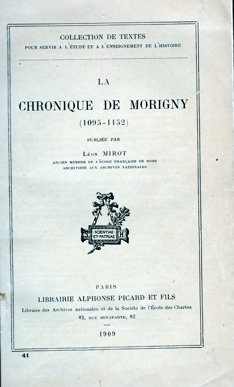 La chronique de Morigny.
